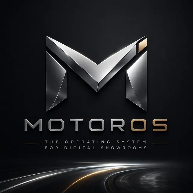 לוגו ושפה חזותית של MotorOS על רקע כהה